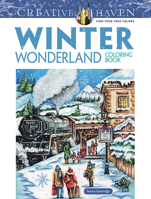 Book cover for Creative Haven Winter Wonderland Coloring Book