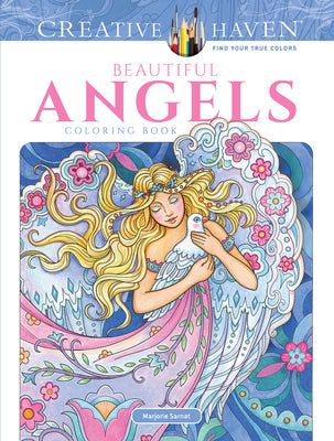 Book cover for Creative Haven Beautiful Angels Coloring Book