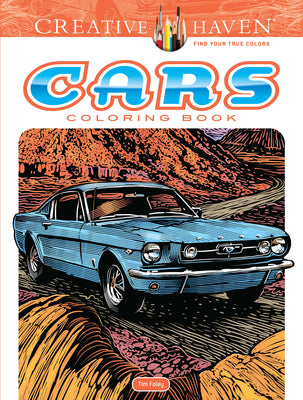 Book cover for Creative Haven Cars Coloring Book