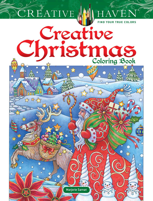 Book cover for Creative Haven Creative Christmas Coloring Book
