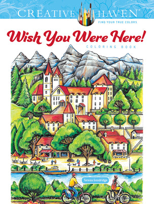 Book cover for Creative Haven Wish You Were Here! Coloring Book