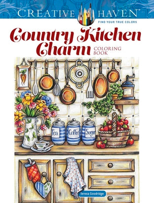 Book cover for Creative Haven Country Kitchen Charm Coloring Book