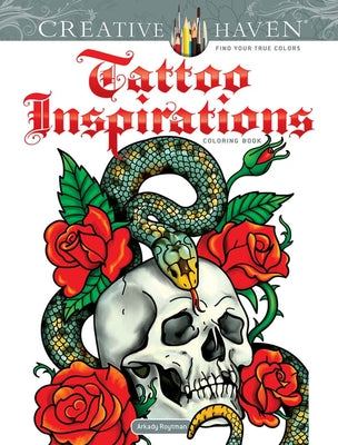Book cover for Creative Haven Tattoo Inspirations Coloring Book