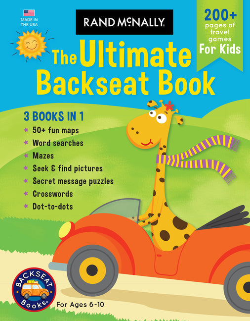 Book cover for Rand McNally: The Ultimate Backseat Book 3 in 1 Kids' Activity Book