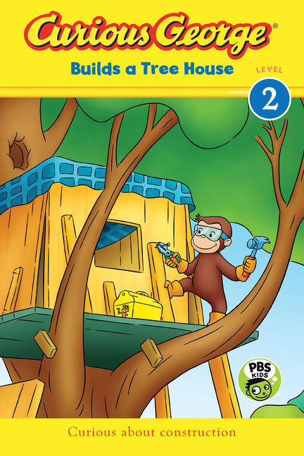 Book cover for Curious George Builds a Tree House