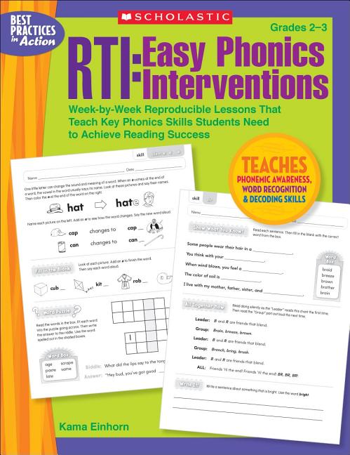 Book cover for Rti: Easy Phonics Interventions: Week-By-Week Reproducible Lessons That Teach Key Phonics Skills Students Need to Achieve Reading Success