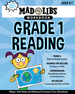 Book cover for Mad Libs Workbook: Grade 1 Reading: World's Greatest Word Game