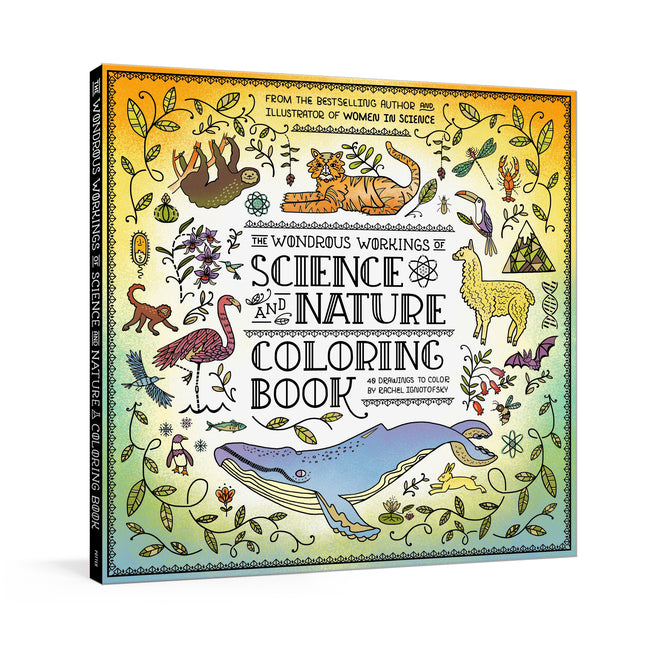 Book cover for Wondrous Workings of Science and Nature Coloring Book: 40 Line Drawings to Color