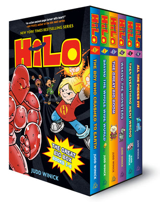 Book cover for Hilo: The Great Big Box (Books 1-6): (A Graphic Novel Boxed Set)