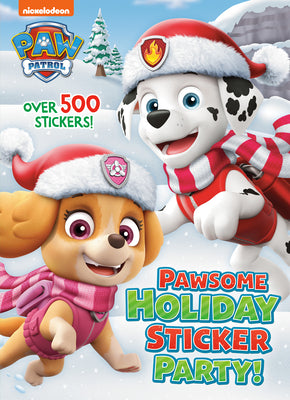 Book cover for Pawsome Holiday Sticker Party! (Paw Patrol): A Holiday Book for Kids with Over 500 Stickers