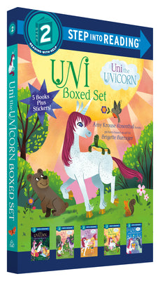 Book cover for Uni the Unicorn Step Into Reading Boxed Set: Uni Brings Spring; Uni's First Sleepover; Uni Goes to School; Uni Bakes a Cake; Uni and the Perfect Prese