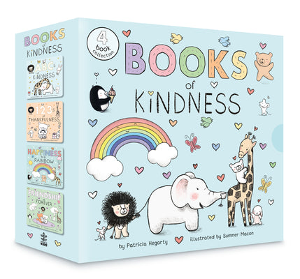 Book cover for Books of Kindness: ABCs of Kindness; 123s of Thankfulness; Happiness Is a Rainbow; Friendship Is Forever