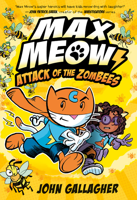 Book cover for Max Meow 5: Attack of the Zombees: (A Graphic Novel)