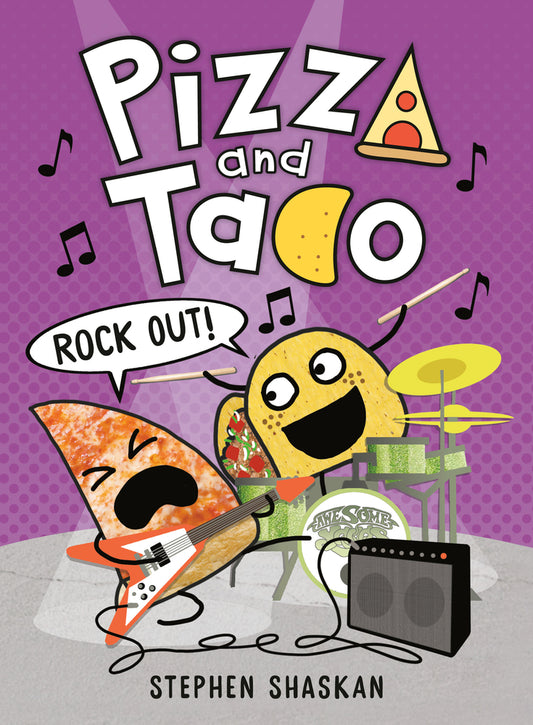 Book cover for Pizza and Taco: Rock Out!: (A Graphic Novel)