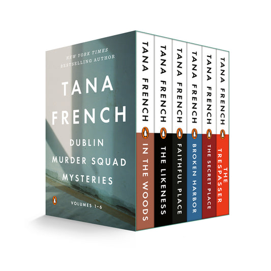 Book cover for Dublin Murder Squad Mysteries Volumes 1-6 Boxed Set: In the Woods; The Likeness; Faithful Place; Broken Harbor; The Secret Place; Thetrespasser