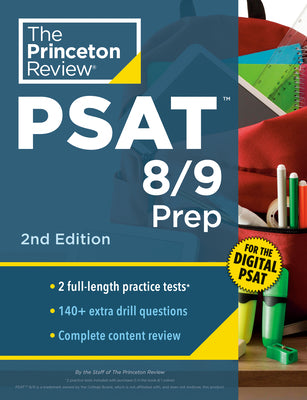 Book cover for Princeton Review PSAT 8/9 Prep, 2nd Edition: 2 Practice Tests + Content Review + Strategies for the Digital PSAT 8/9