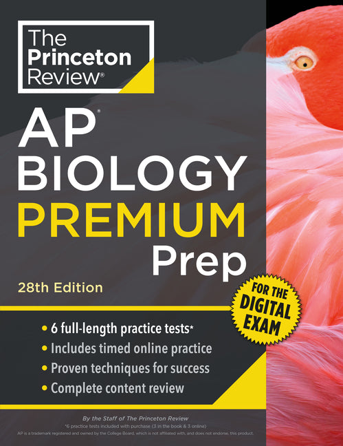 Book cover for Princeton Review AP Biology Premium Prep, 28th Edition: 6 Practice Tests + Digital Practice Online + Content Review