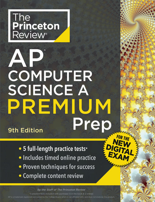 Book cover for Princeton Review AP Computer Science a Premium Prep, 9th Edition: For the New 2026 Exam: 5 Practice Tests + Digital Practice Online + Content Review