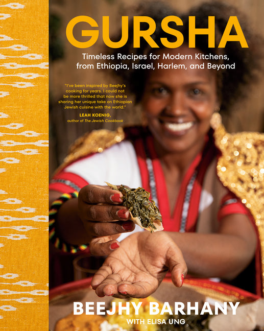 Book cover for Gursha: Timeless Recipes for Modern Kitchens, from Ethiopia, Israel, Harlem, and Beyond