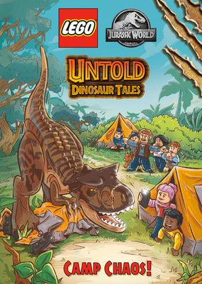 Book cover for Untold Dinosaur Tales #2: Camp Chaos! (Lego Jurassic World)