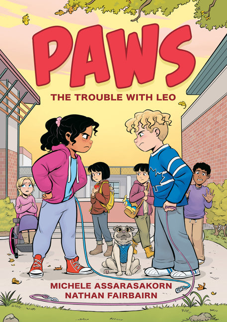 Book cover for Paws: The Trouble with Leo: A Graphic Novel