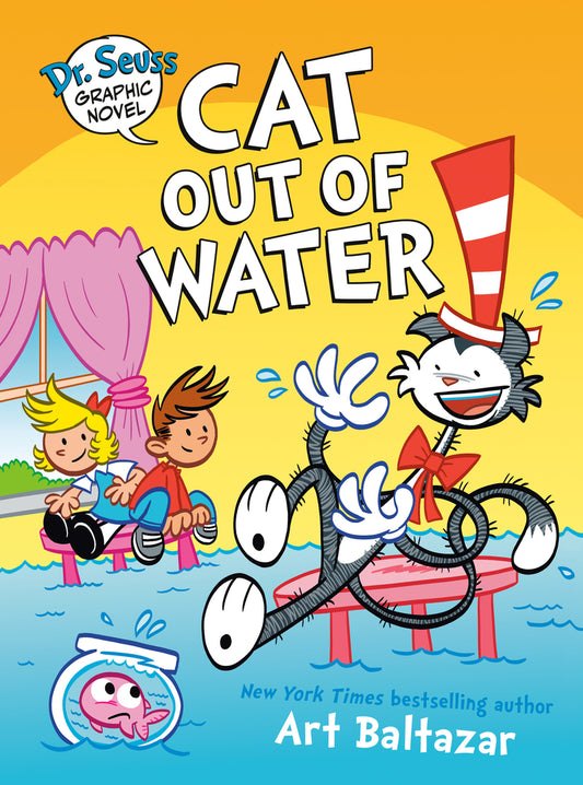 Book cover for Dr. Seuss Graphic Novel: Cat Out of Water: A Cat in the Hat Story