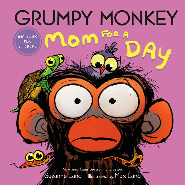Book cover for Grumpy Monkey Mom for a Day: Includes Fun Stickers
