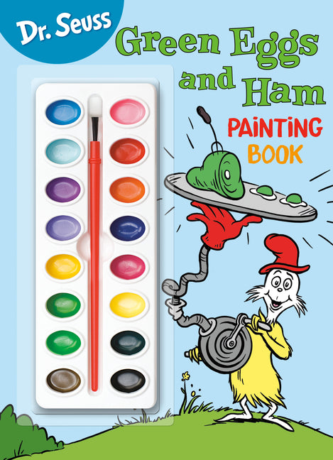 Book cover for Dr. Seuss: Green Eggs and Ham Painting Book: Coloring and Activity Book with Paint Box