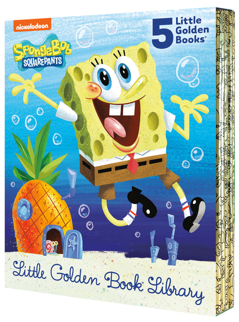 Book cover for Spongebob Squarepants Little Golden Book Library (Spongebob Squarepants): Mr. Fancypants!; Sponge in Space!, Top of the Class!; Where the Pirates Arrg