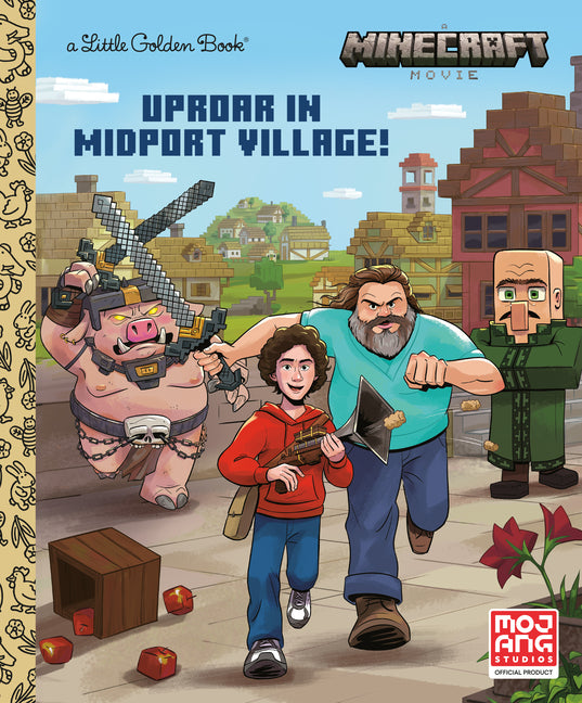 Book cover for Uproar in Midport Village (a Minecraft Movie)
