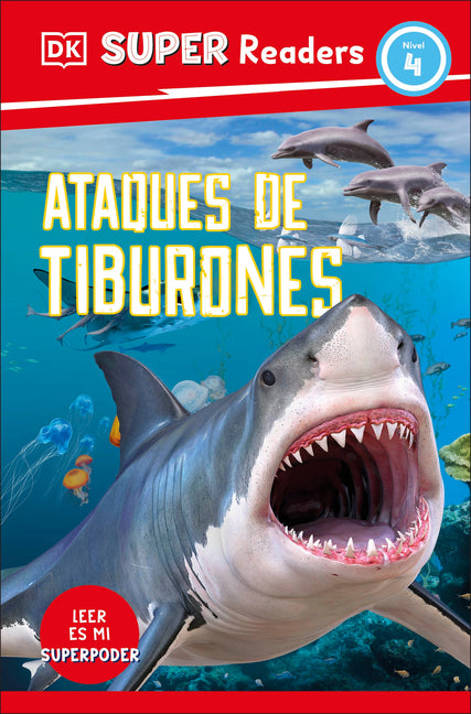 Book cover for DK Super Readers Level 4 Spanish Translation Shark Attach - Ataques de Tiburones