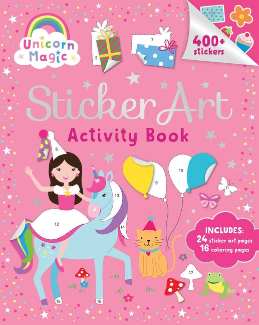 Book cover for Unicorn Magic: Sticker Art & Coloring: Activity Book with Over 400 Stickers