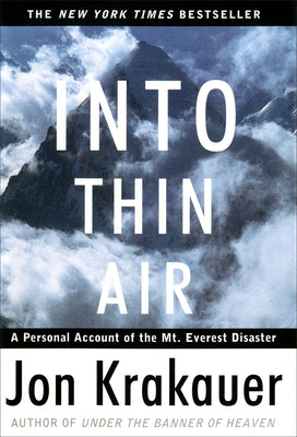 Book cover for Into Thin Air: A Personal Account of the Mount Everest Disaster