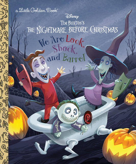 Book cover for We Are Lock, Shock, and Barrel (Disney Tim Burton's the Nightmare Before Christmas)
