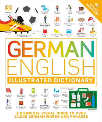Book cover for German - English Illustrated Dictionary: A Bilingual Visual Guide to Over 10,000 German Words and Phrases