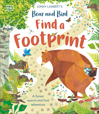 Book cover for Jonny Lambert's Bear and Bird: Find a Footprint: A Woodland Search and Find Adventure