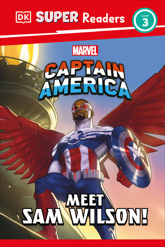 Book cover for DK Super Readers Level 3 Marvel Captain America Meet Sam Wilson!