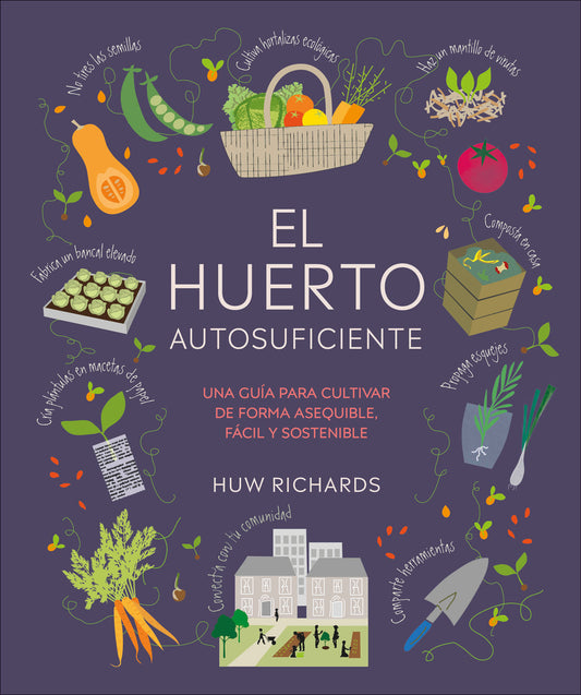 Book cover for El Huerto Autosuficiente (Grow Food for Free)