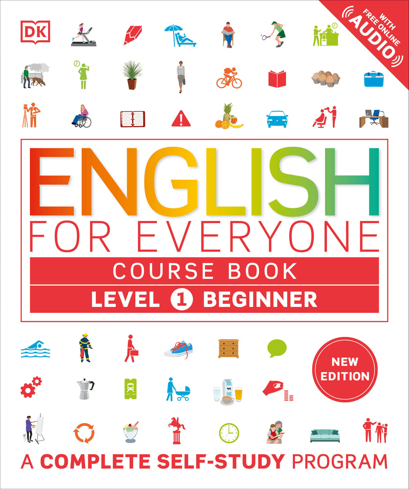 Book cover for English for Everyone Course Book Level 1 Beginner: A Complete Self-Study Program