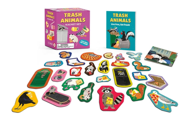 Book cover for Trash Animals Magnet Set: Live Free, Eat Trash!