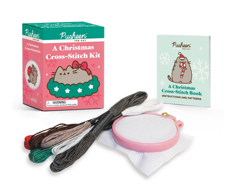 Book cover for Pusheen: A Christmas Cross-Stitch Kit