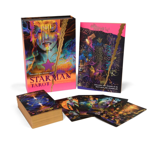 Book cover for Starman Tarot Remastered: Revised and Updated David Bowie-Inspired Tarot Box Set with 78 Cards and Guide Book