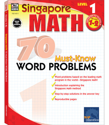 Book cover for 70 Must-Know Word Problems, Grades 1 - 2: Volume 6