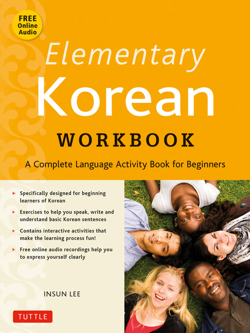 Book cover for Elementary Korean Workbook: A Complete Language Activity Book for Beginners (Free Online Audi)