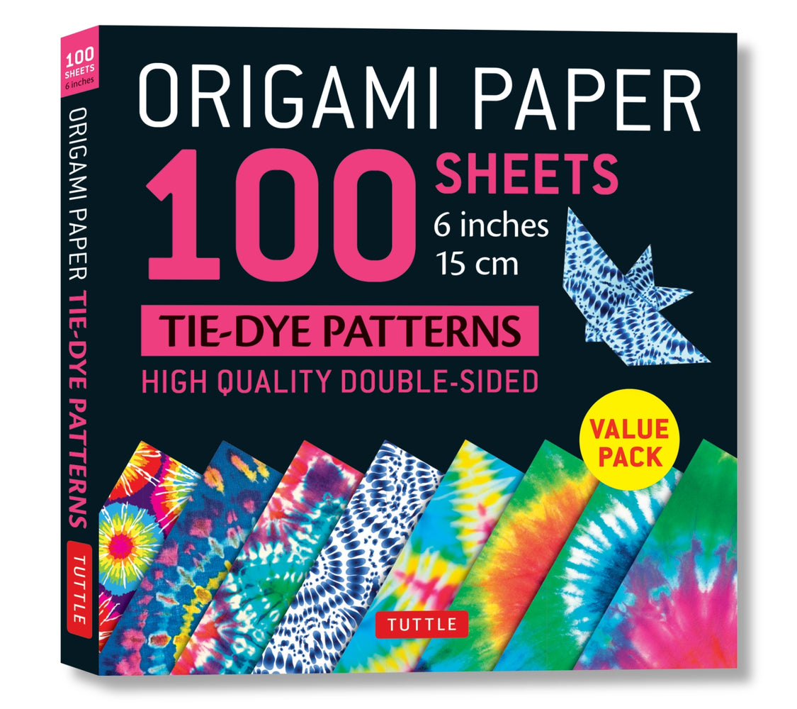 Book cover for Origami Paper 100 Sheets Tie-Dye Patterns 6 (15 CM): Tuttle Origami Paper: Double-Sided Origami Sheets Printed with 8 Different Designs (Instructions