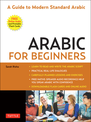 Book cover for Arabic for Beginners: A Guide to Modern Standard Arabic (Free Online Audio and Printable Flash Cards)