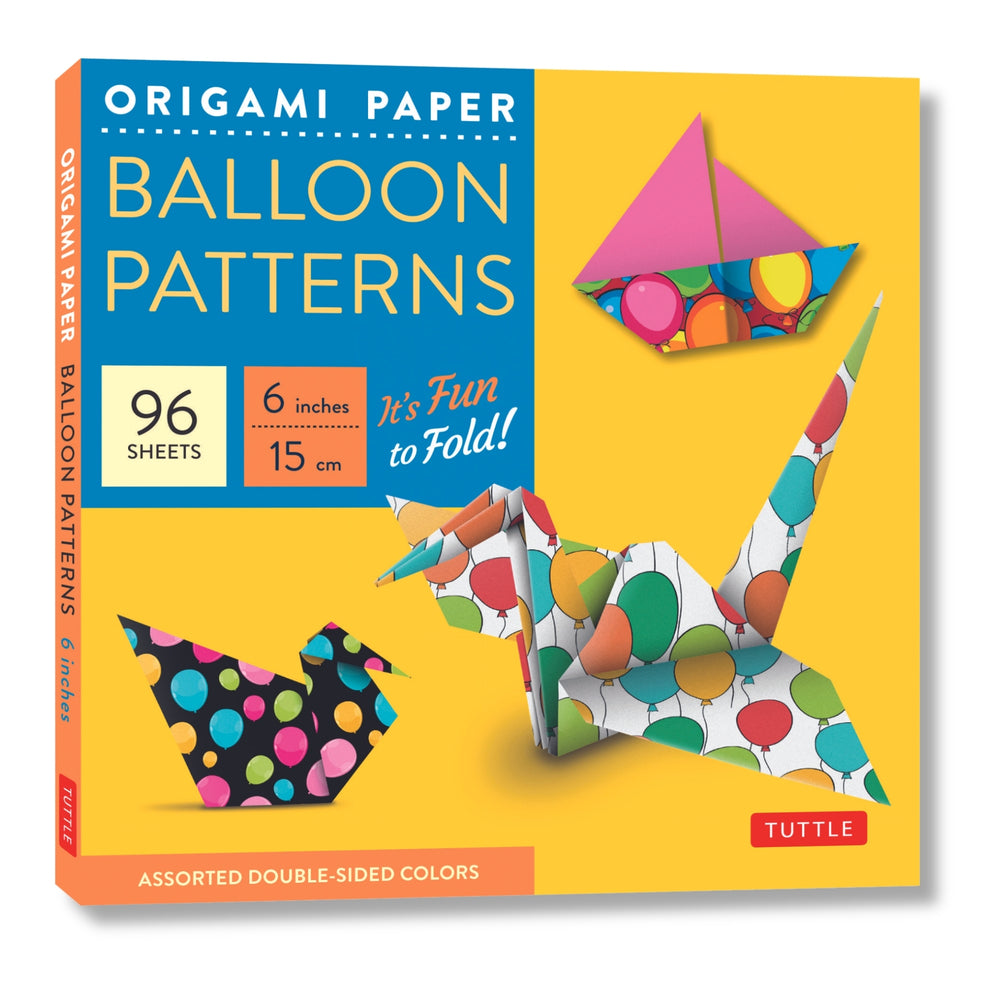 Book cover for Origami Paper Balloon Patterns 96 Sheets 6 (15 CM): Party Designs - Tuttle Origami Paper: Origami Sheets Printed with 8 Different Designs (Instruction