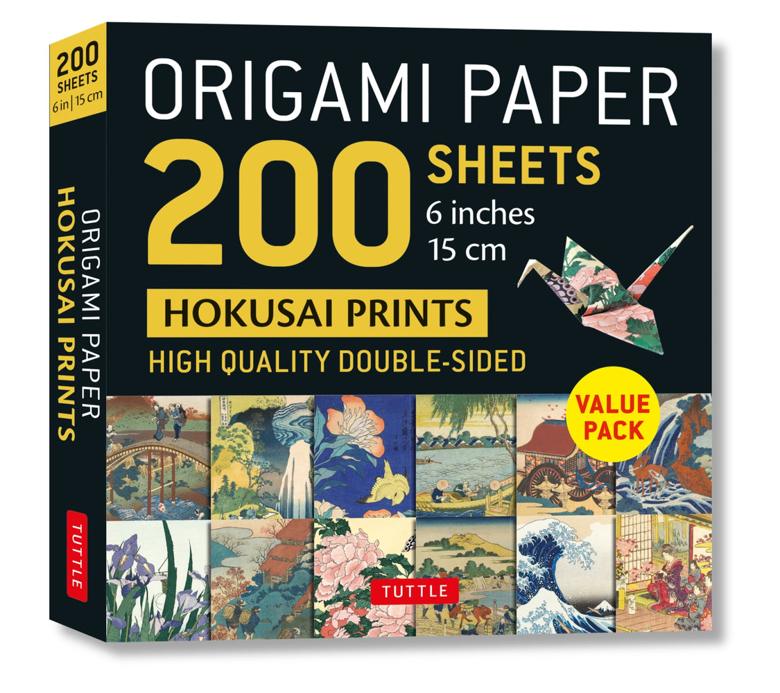 Book cover for Origami Paper 200 Sheets Hokusai Prints 6 (15 CM): Tuttle Origami Paper: Double-Sided Origami Sheets Printed with 12 Different Designs (Instructions f