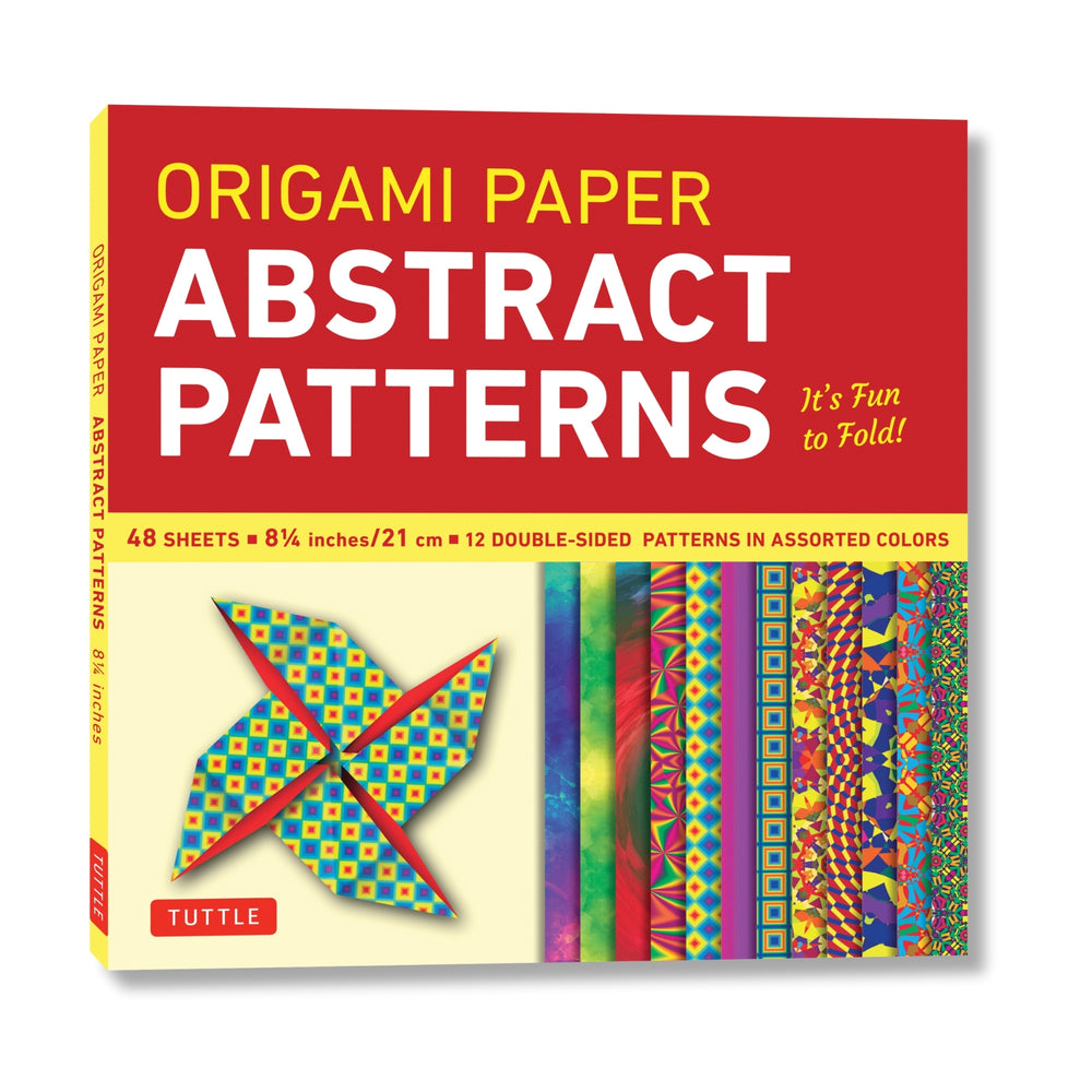 Book cover for Origami Paper - Abstract Patterns - 8 1/4 - 48 Sheets: Tuttle Origami Paper: Large Origami Sheets Printed with 12 Different Designs: Instructions for