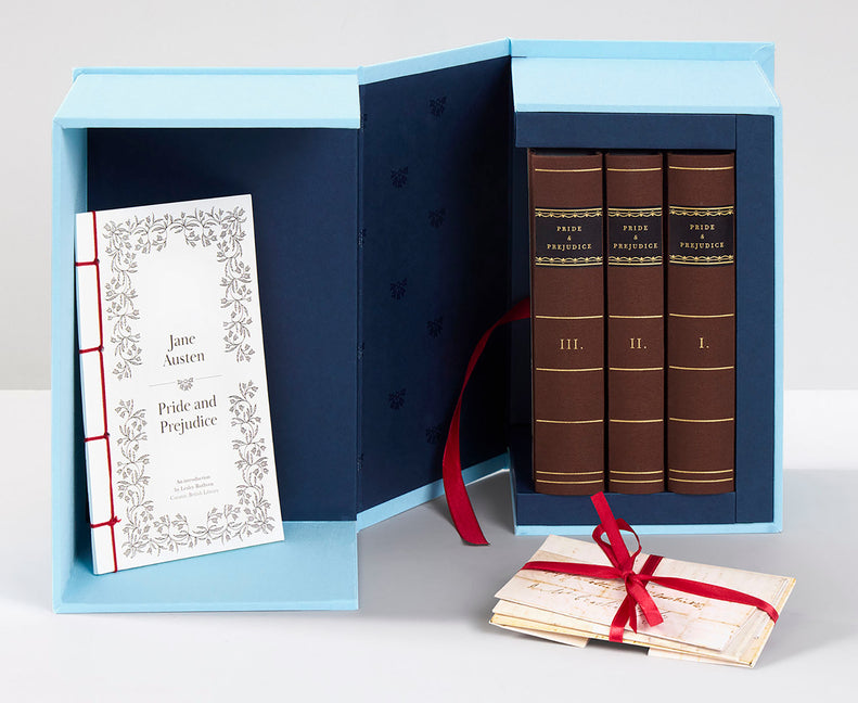 Book cover for Pride and Prejudice (British Library Deluxe Facsimile Edition): A Novel. in Three Volumes.